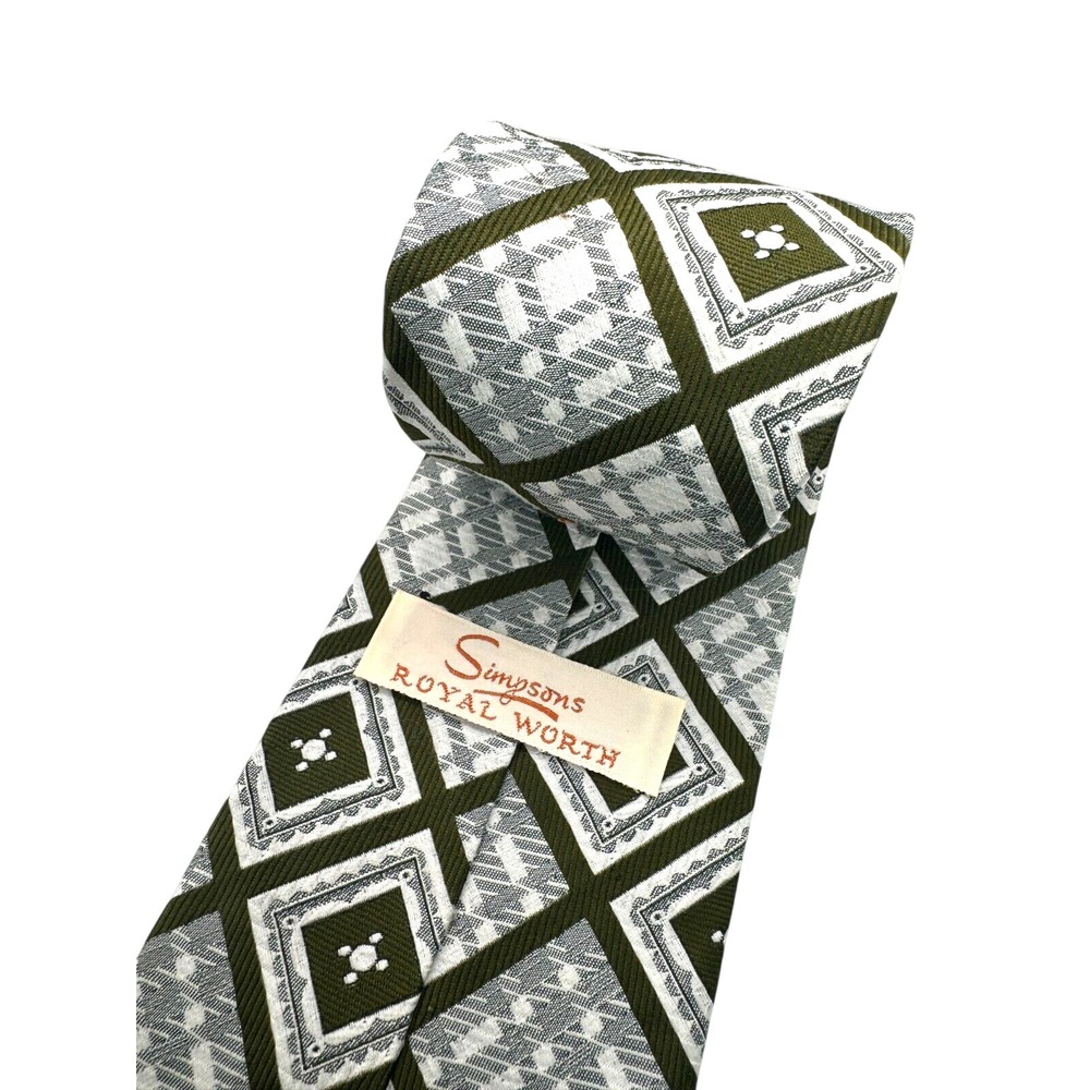 Vintage‎ SIMPSONS ROYAL WORTH Men's Necktie